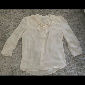 Loft tie front blouse